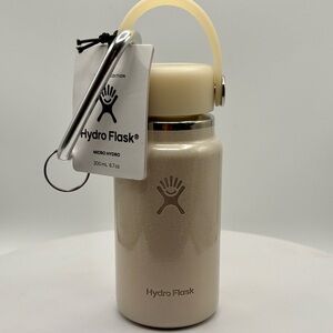 Hydro Flask Micro Hydro Glimmer Cream 6" With Carbiner New Limited Edition 200ml